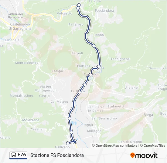 E76 Bus Line Map