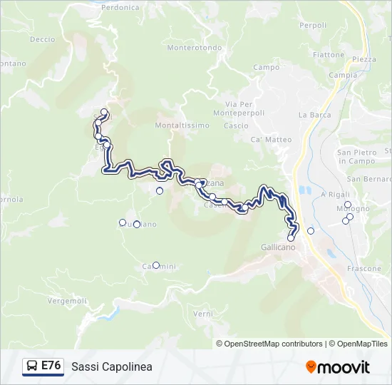 E76 Bus Line Map