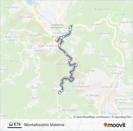 E76 Bus Line Map
