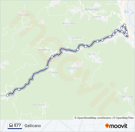 E77 Bus Line Map