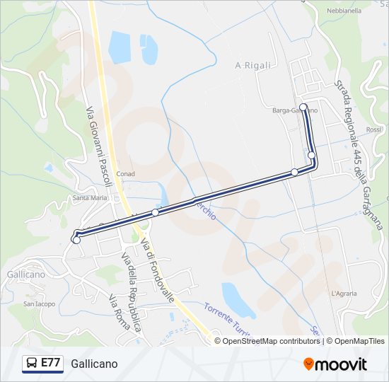 E77 Bus Line Map