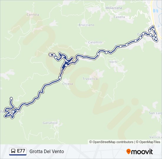 E77 Bus Line Map