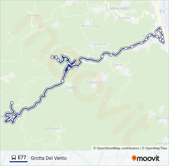 E77 Bus Line Map