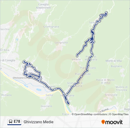 E78 Bus Line Map