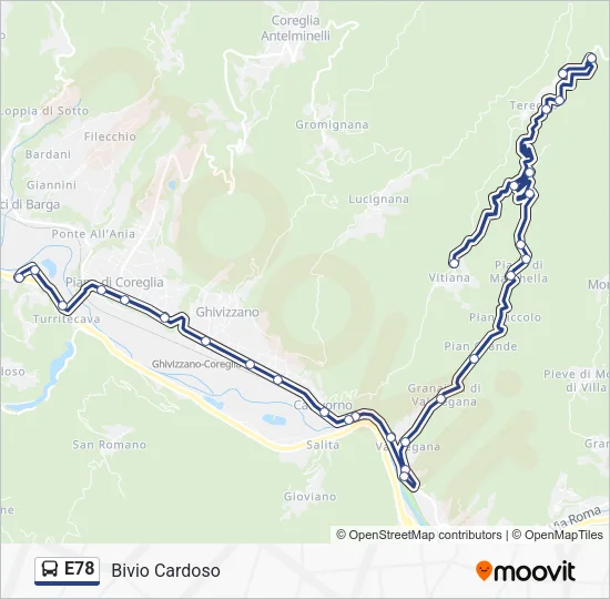 E78 Bus Line Map
