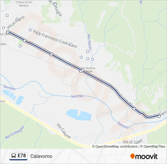 E78 Bus Line Map