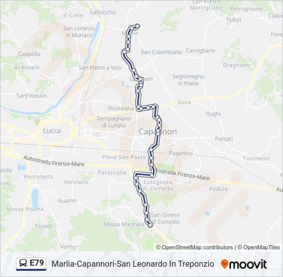 E79 Bus Line Map