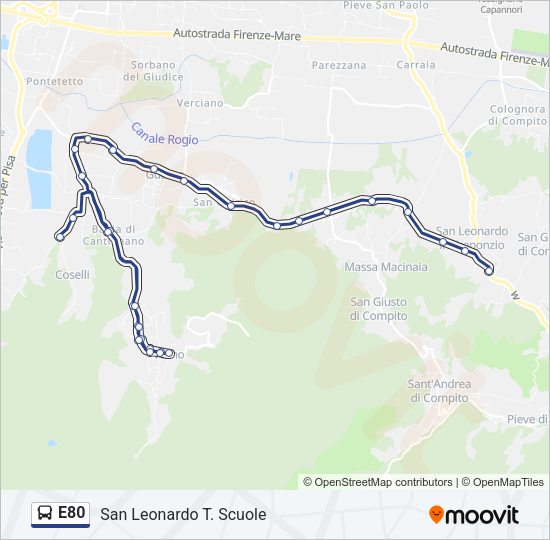 E80  Line Map
