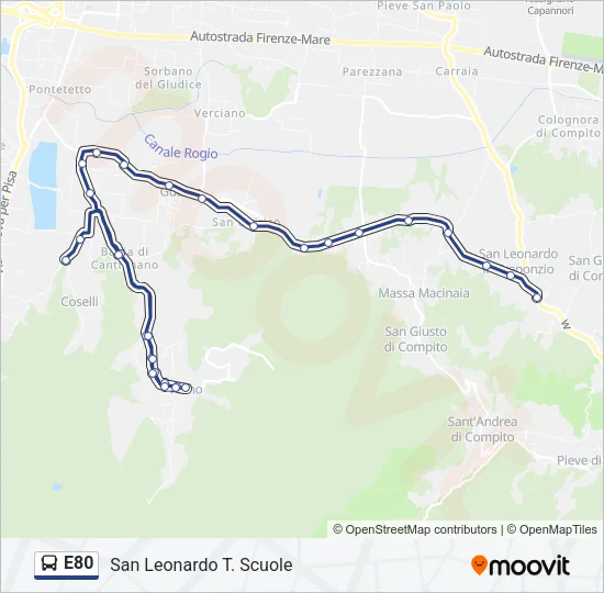 E80  Line Map