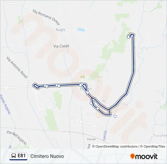 E81 Bus Line Map