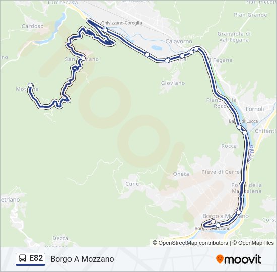 E82 Bus Line Map