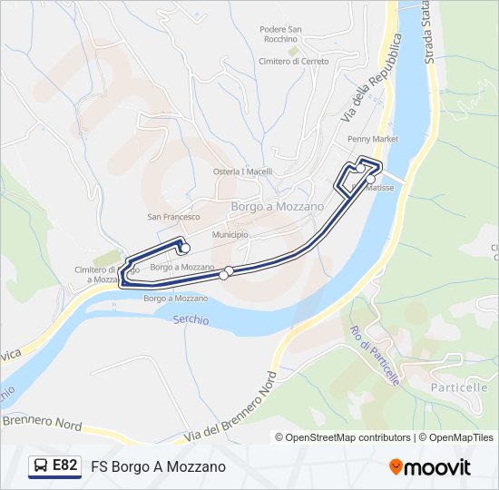 E82 Bus Line Map