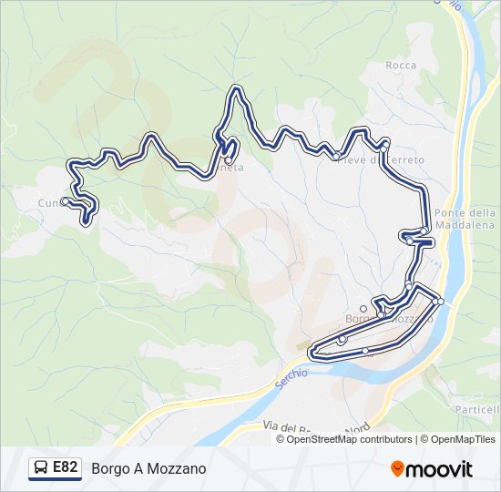 E82 Bus Line Map