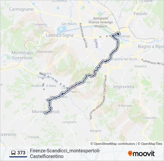 373 Bus Line Map