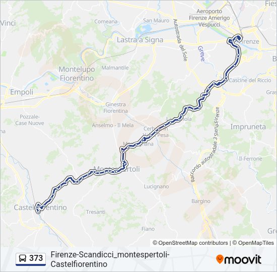 373 Bus Line Map