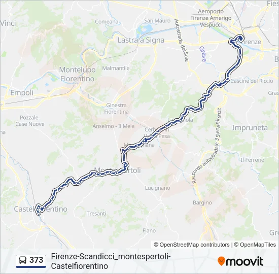 373 Bus Line Map