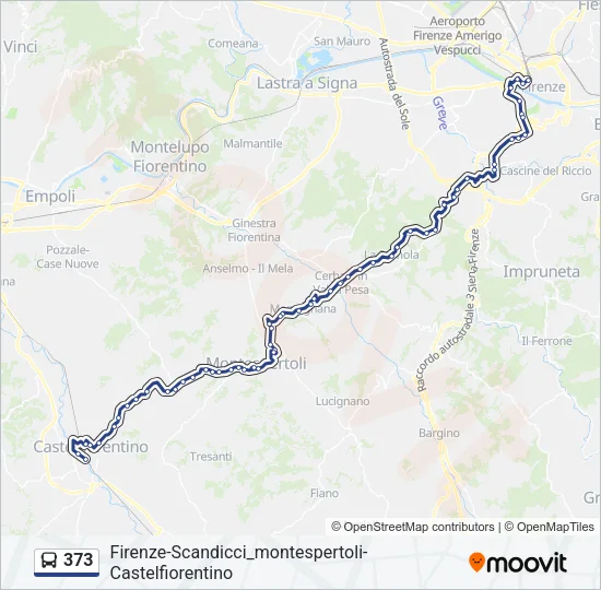 373 Bus Line Map