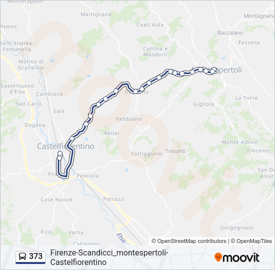 373 Bus Line Map