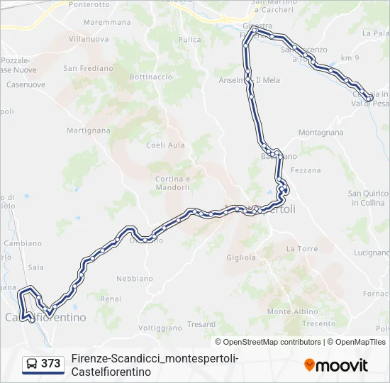 373 Bus Line Map