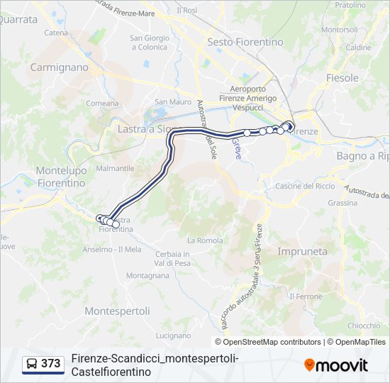 373 Bus Line Map