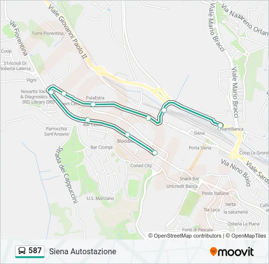 587 Bus Line Map