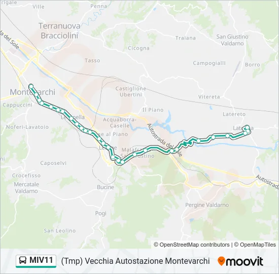 MIV11 Bus Line Map