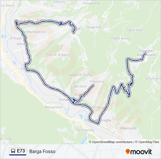 E73 Bus Line Map