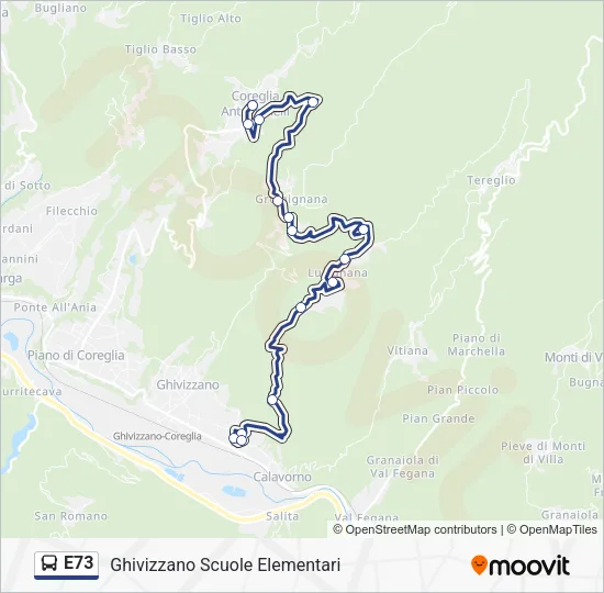 E73 Bus Line Map