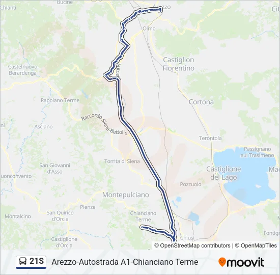 21S Bus Line Map