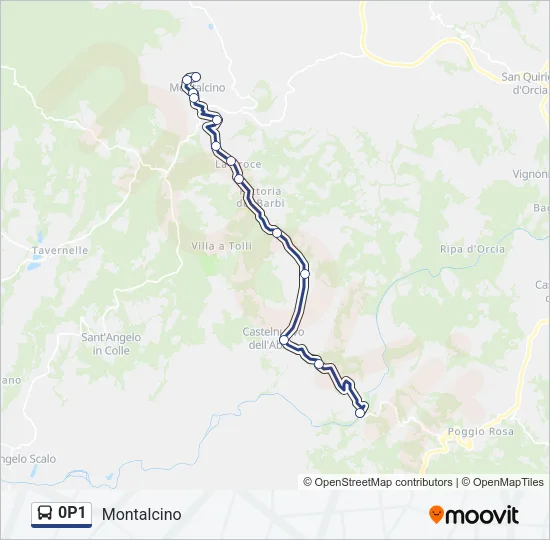 0P1 Bus Line Map