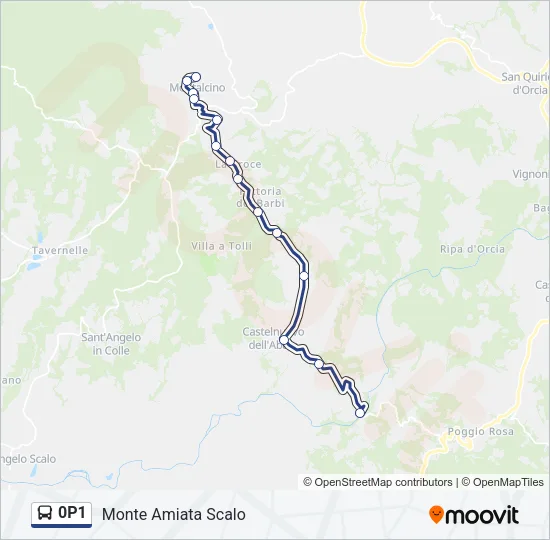 0P1 Bus Line Map