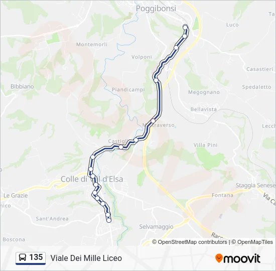 135 Bus Line Map