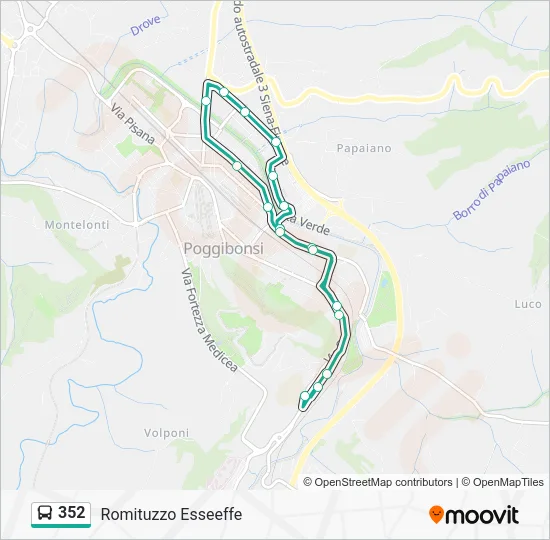 352 Bus Line Map