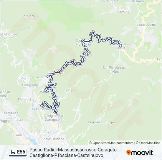 Percorso linea  E56