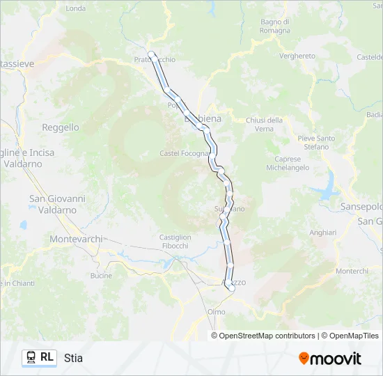 RL Train Line Map