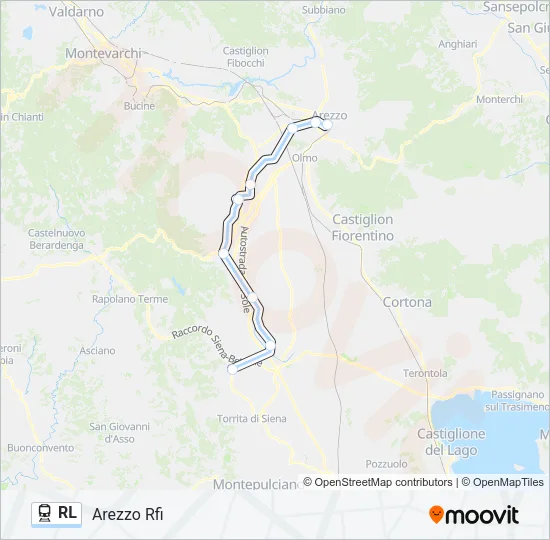 RL Train Line Map