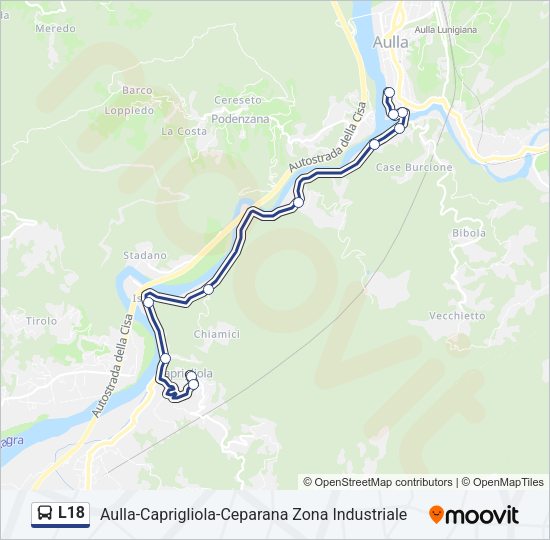 L18 Bus Line Map