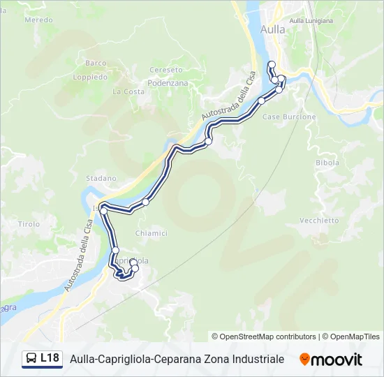 L18 Bus Line Map