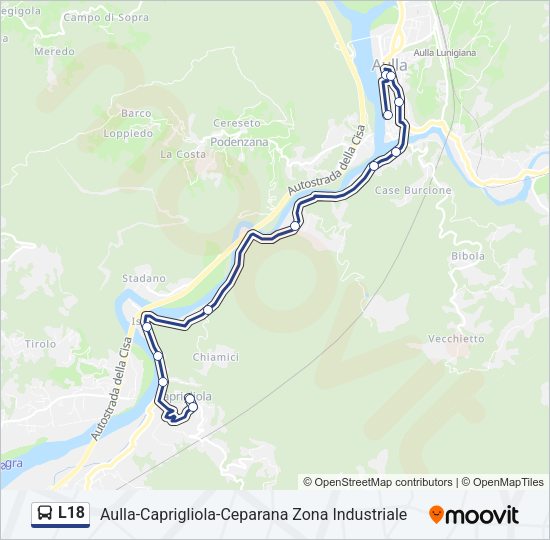 L18 Bus Line Map