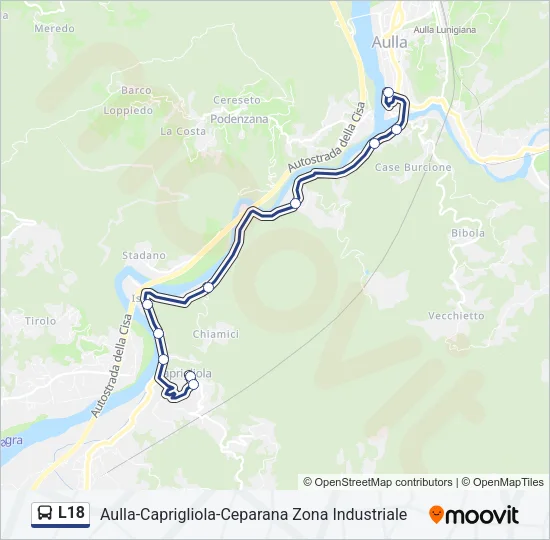 L18 Bus Line Map