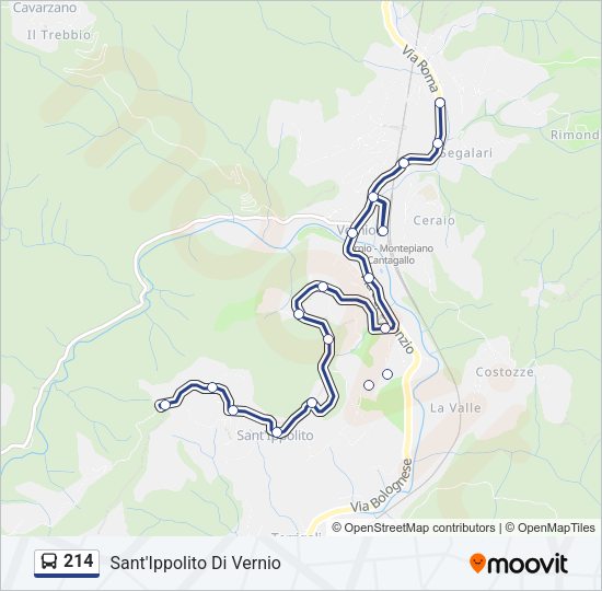 214 Bus Line Map
