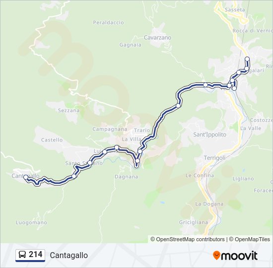 214 Bus Line Map