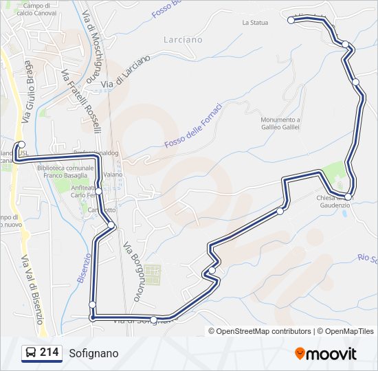 214 Bus Line Map