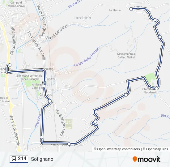 214 Bus Line Map