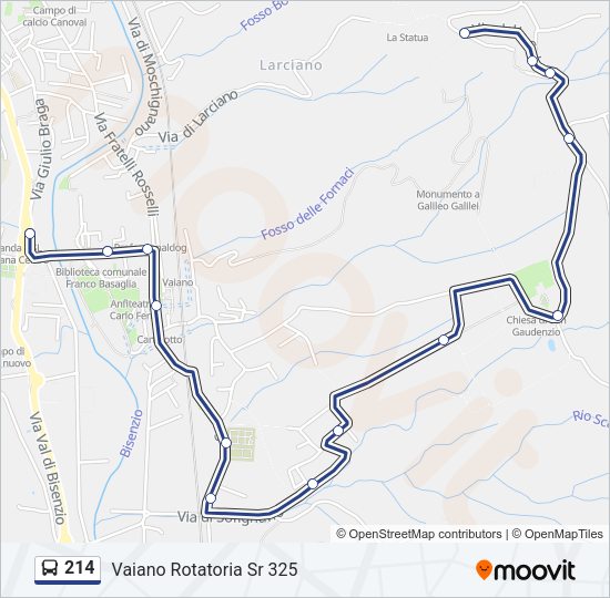 214 Bus Line Map