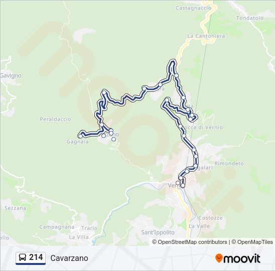214 Bus Line Map