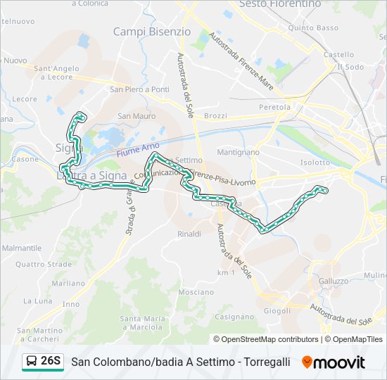 26S Bus Line Map