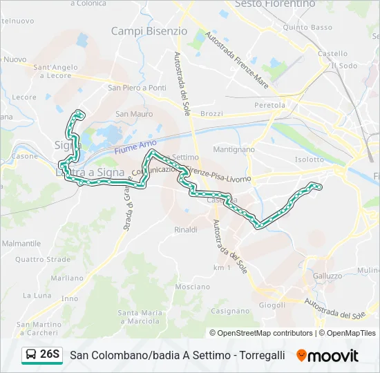 26S Bus Line Map