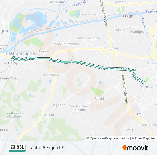 83L Bus Line Map