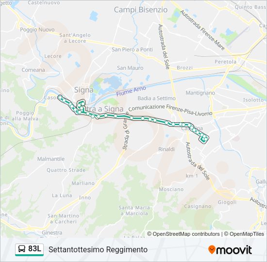 83L Bus Line Map